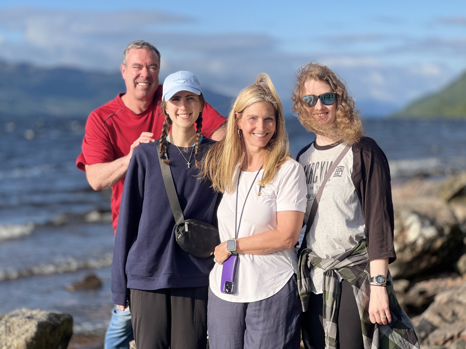 family at Loch Ness on Isle of Skye tour
