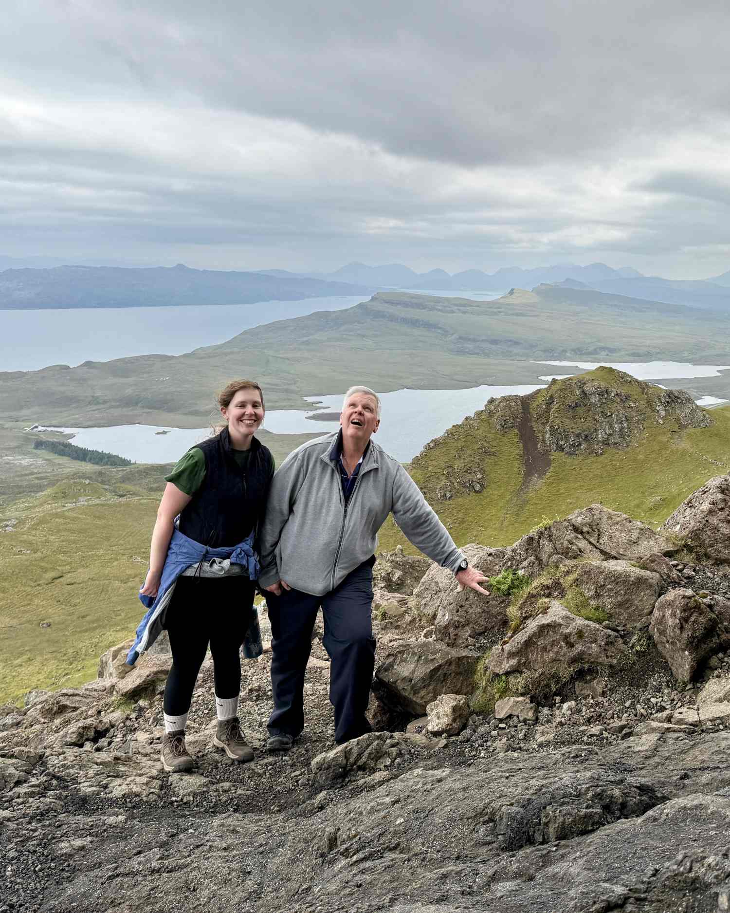 Father and Daughter complete Isle of Skye hike to old man of storr