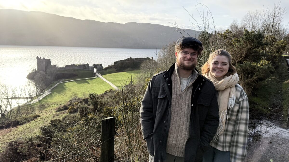 Young couple at Urquhart Castle